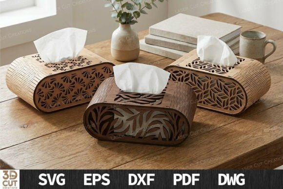 Download Wooden Tissue Box SVG Bundle - Wood Collection